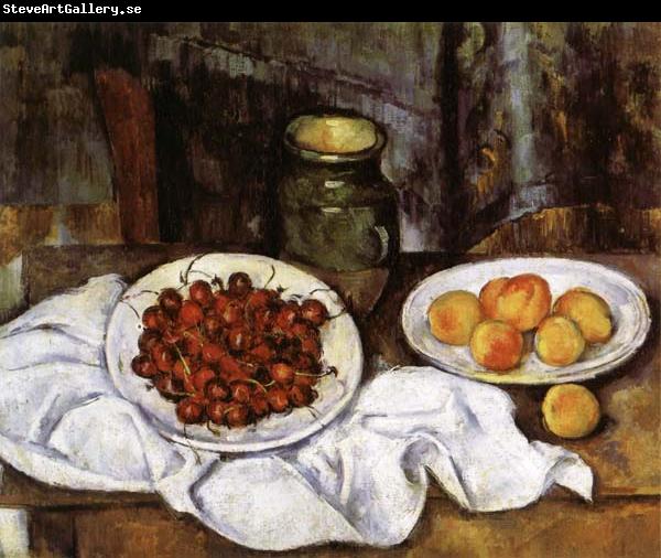 Paul Cezanne Cherries and Peaches